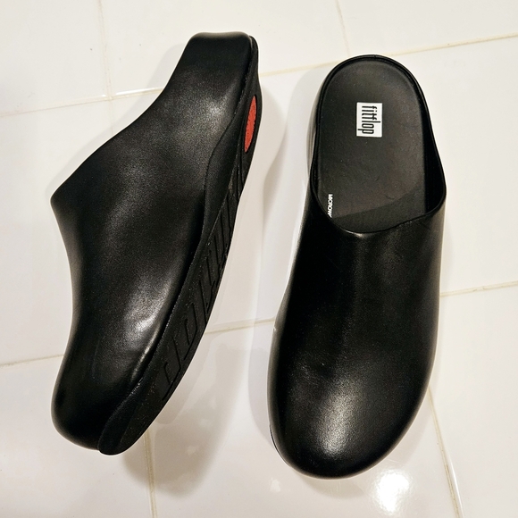 FitFlop Black Clog Mule Shoe Size 11 - Picture 3 of 13